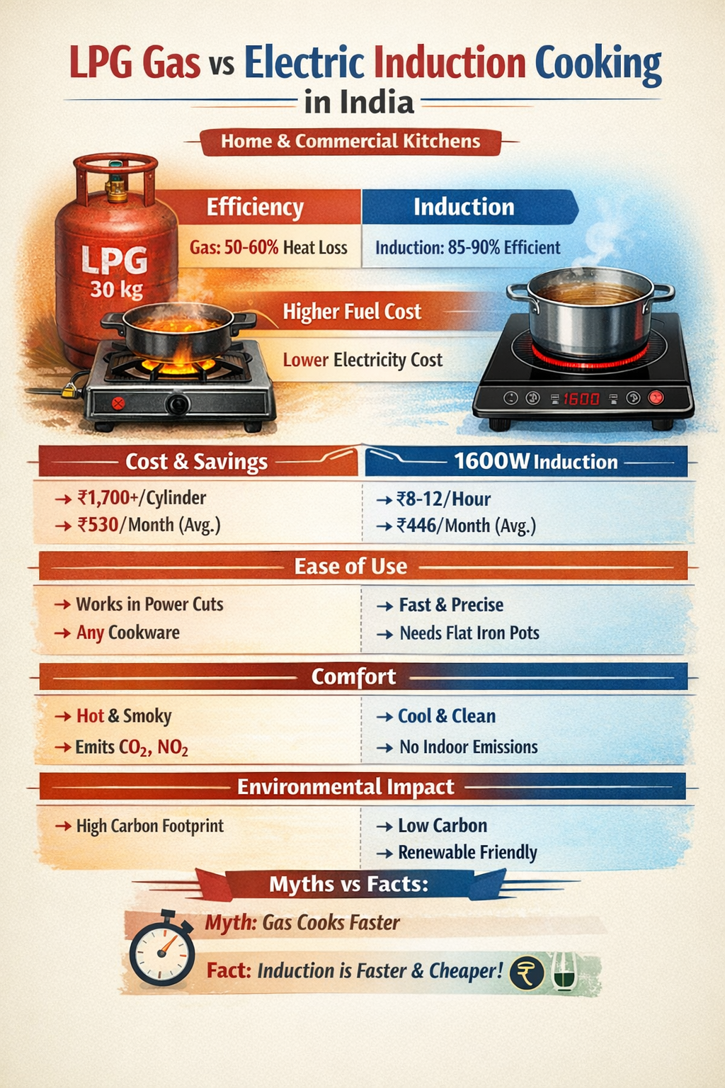 LPG vs Induction
