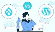 Drupal vs Wordpress Depiction